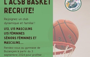 ACSB Basket recrute !